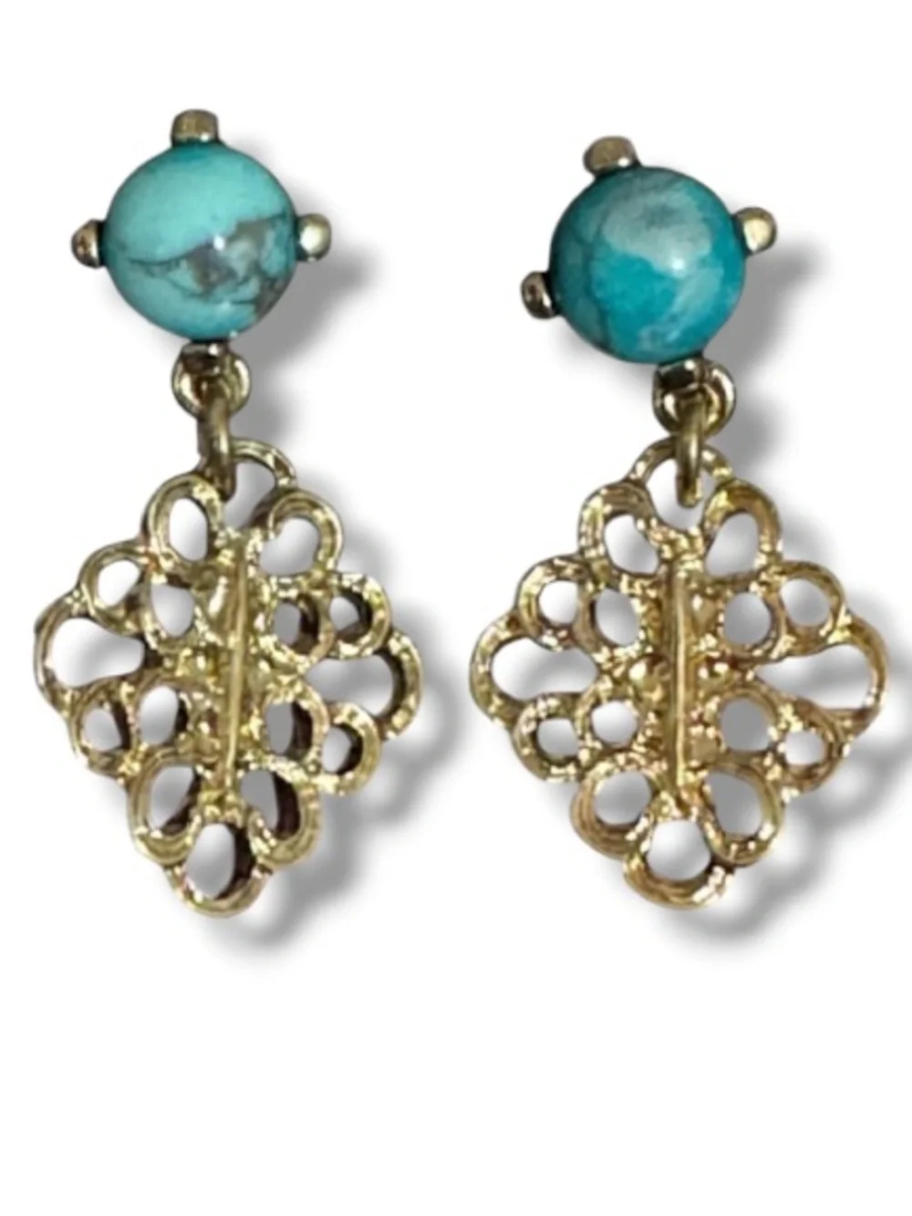 Express Women’s Gold & Turquoise Detail Earrings